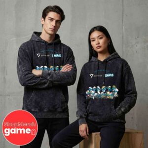 SEVENTEEN x The Smurfs x Isaac Toast Collaboration January 12 2026 The Sweet Moment We Become One Collection Acid Washed T-Shirt