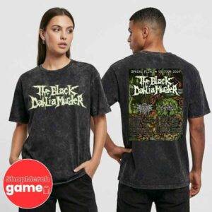 The Black Dahlia Murder Spring Fling US Tour 2026 Poster Tour Dates The Acacia Strain Sanguisugabogg Fungal Decay Artwork Acid Washed T-Shirt