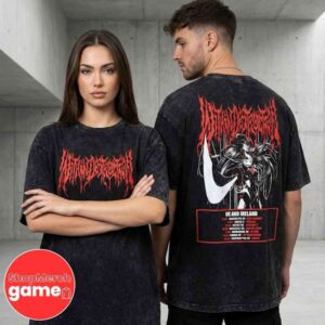 Within Destruction Through Shadows EU UK Tour 2026 Poster Tour Dates UK Ireland Animetal Era Unisex Merchandise Acid Washed T-Shirt