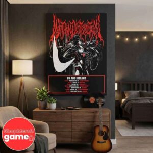 Within Destruction Through Shadows EU UK Tour 2026 Poster Tour Dates UK Ireland Animetal Era Unisex Merchandise Poster Canvas